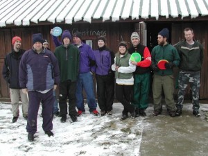 The crew at the 2nd Ice Bowl, 2002 at Karst Farm Park
